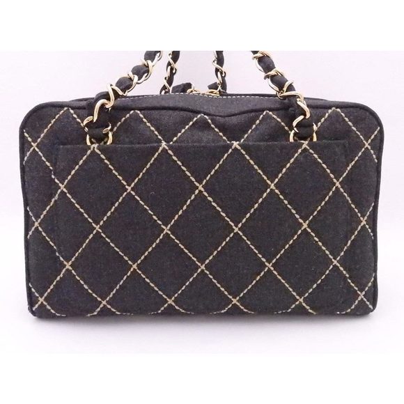 Chanel Wild Stitch Wool Chain Shoulder Bag Gray - Picture 3 of 5